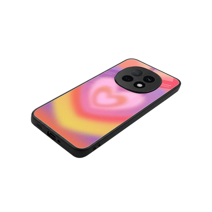 Y2K Rainbow Hearts stylish phone case for oppo f29 pro 5g | glossy glass and slim fit
