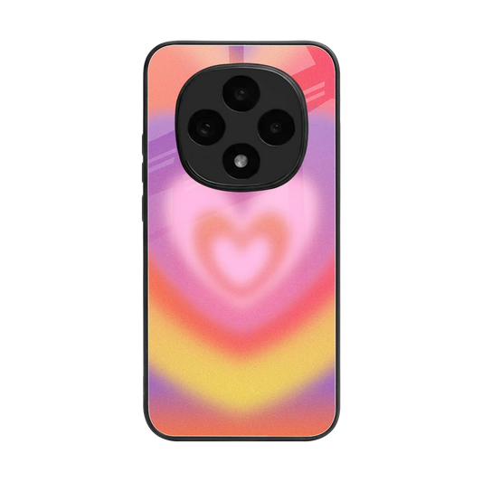 Y2K Rainbow Hearts back phone cover | glass case for oppo f31 pro 5g