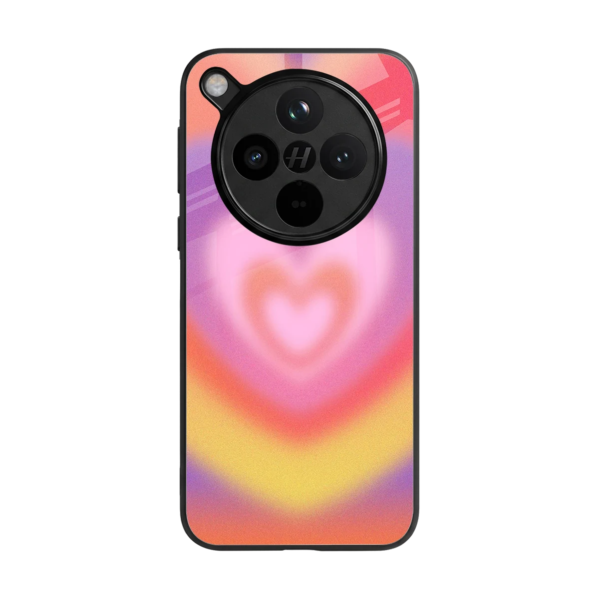 Y2K Rainbow Hearts back phone cover | glass case for oppo find x8