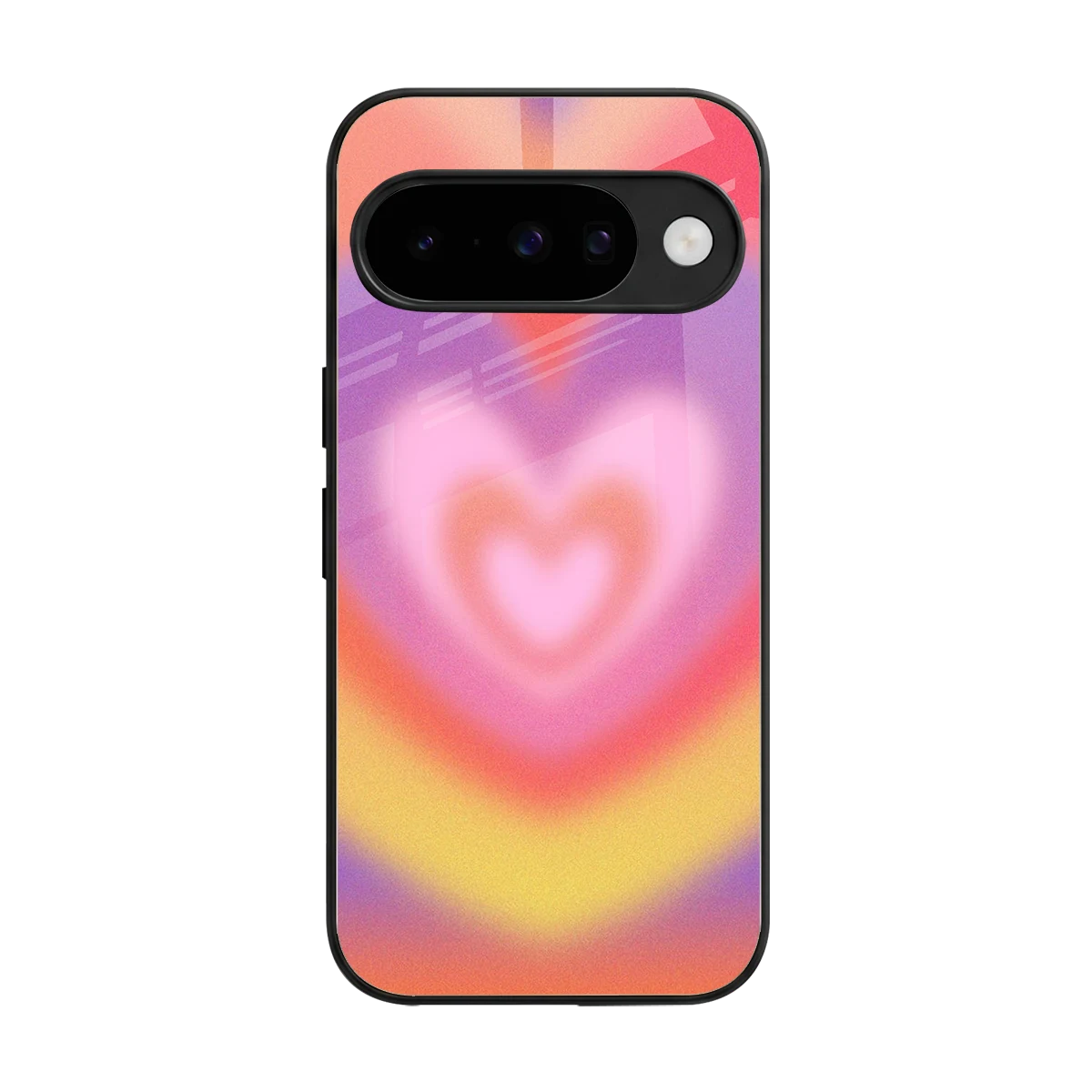 Y2K Rainbow Hearts back phone cover | glass case for google pixel 10