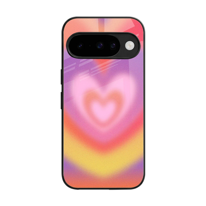 Y2K Rainbow Hearts back phone cover | glass case for google pixel 10