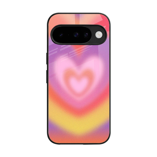 Y2K Rainbow Hearts back phone cover | glass case for google pixel 10