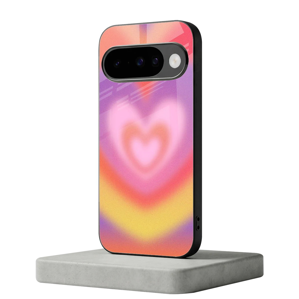 Y2K Rainbow Hearts google pixel 10 mobile cover | shockproof glass phone case
