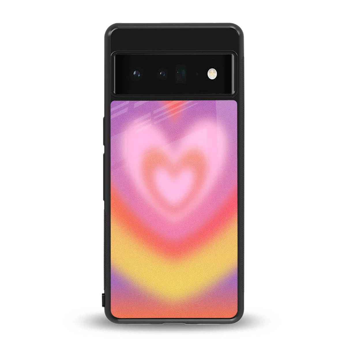 Y2K Rainbow Hearts back phone cover | glass case for google pixel 6 pro