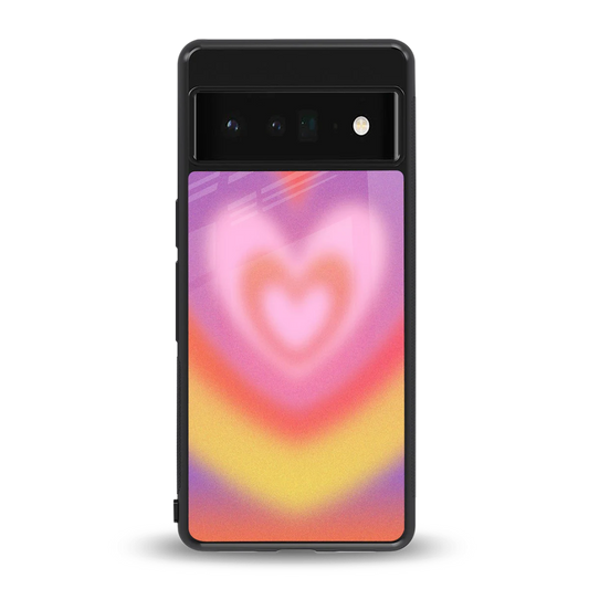 Y2K Rainbow Hearts back phone cover | glass case for google pixel 6 pro