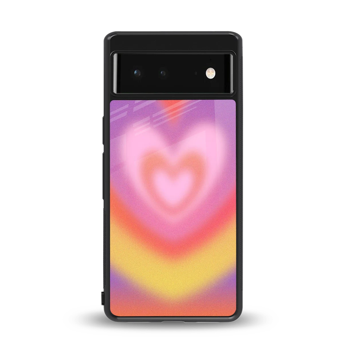 Y2K Rainbow Hearts back phone cover | glass case for google pixel 6