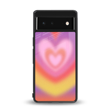 Y2K Rainbow Hearts back phone cover | glass case for google pixel 6