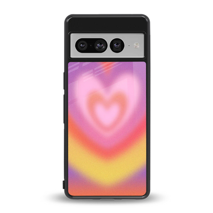 Y2K Rainbow Hearts back phone cover | glass case for google pixel 7 pro