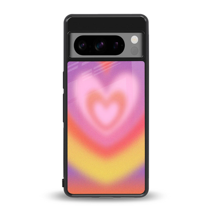 Y2K Rainbow Hearts back phone cover | glass case for google pixel 8 pro