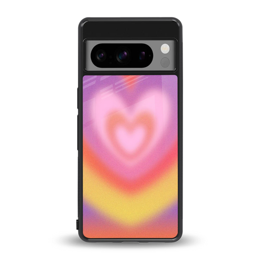 Y2K Rainbow Hearts back phone cover | glass case for google pixel 8 pro