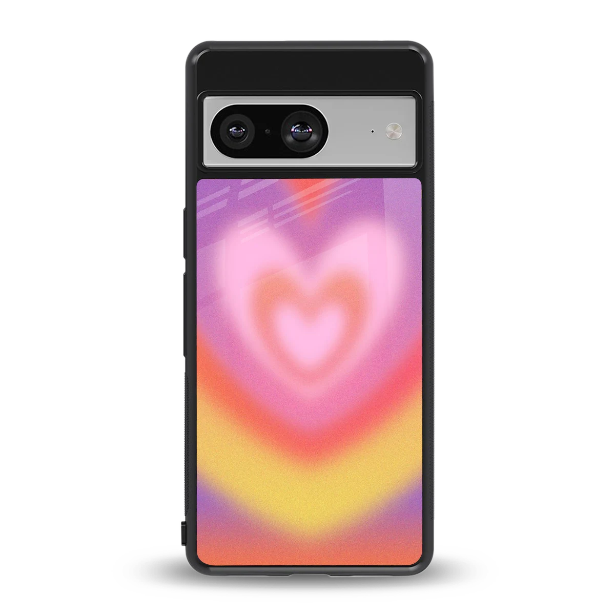 Y2K Rainbow Hearts back phone cover | glass case for google pixel 8