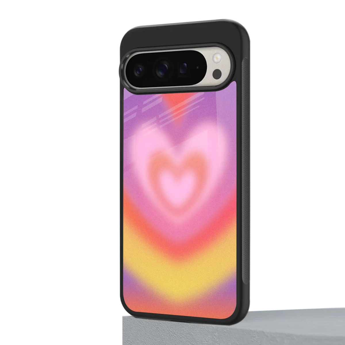Y2K Rainbow Hearts google pixel 9 pro xl mobile cover | shockproof glass phone case