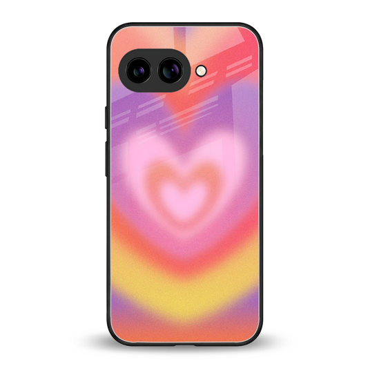 Y2K Rainbow Hearts back phone cover | glass case for google pixel 10a