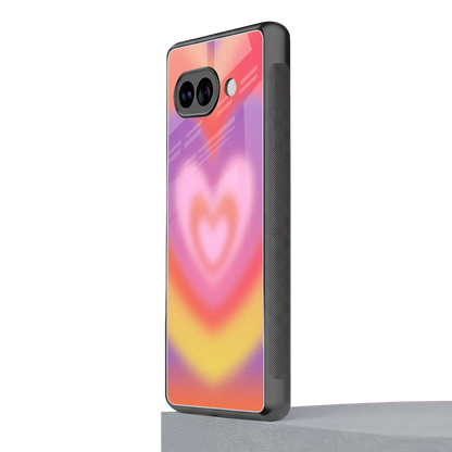 Y2K Rainbow Hearts google pixel 10a mobile cover | shockproof glass phone case