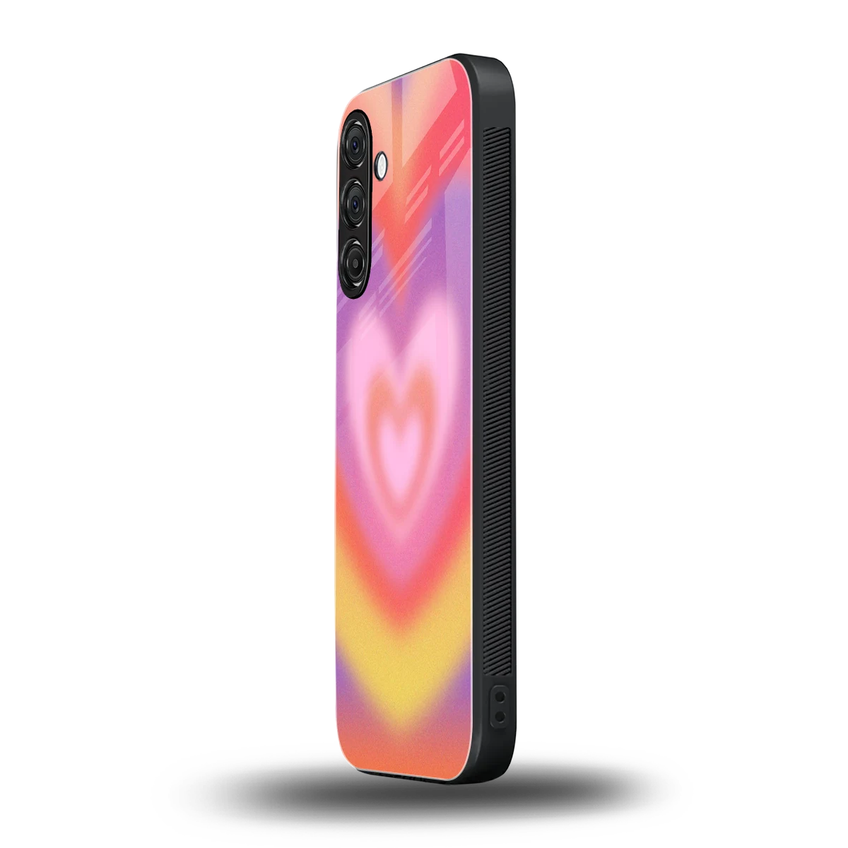 Y2K Rainbow Hearts samsung galaxy m36 5g mobile cover | shockproof glass phone case