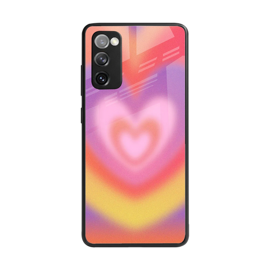 Y2K Rainbow Hearts back phone cover | glass case for samsung galaxy s20 fe