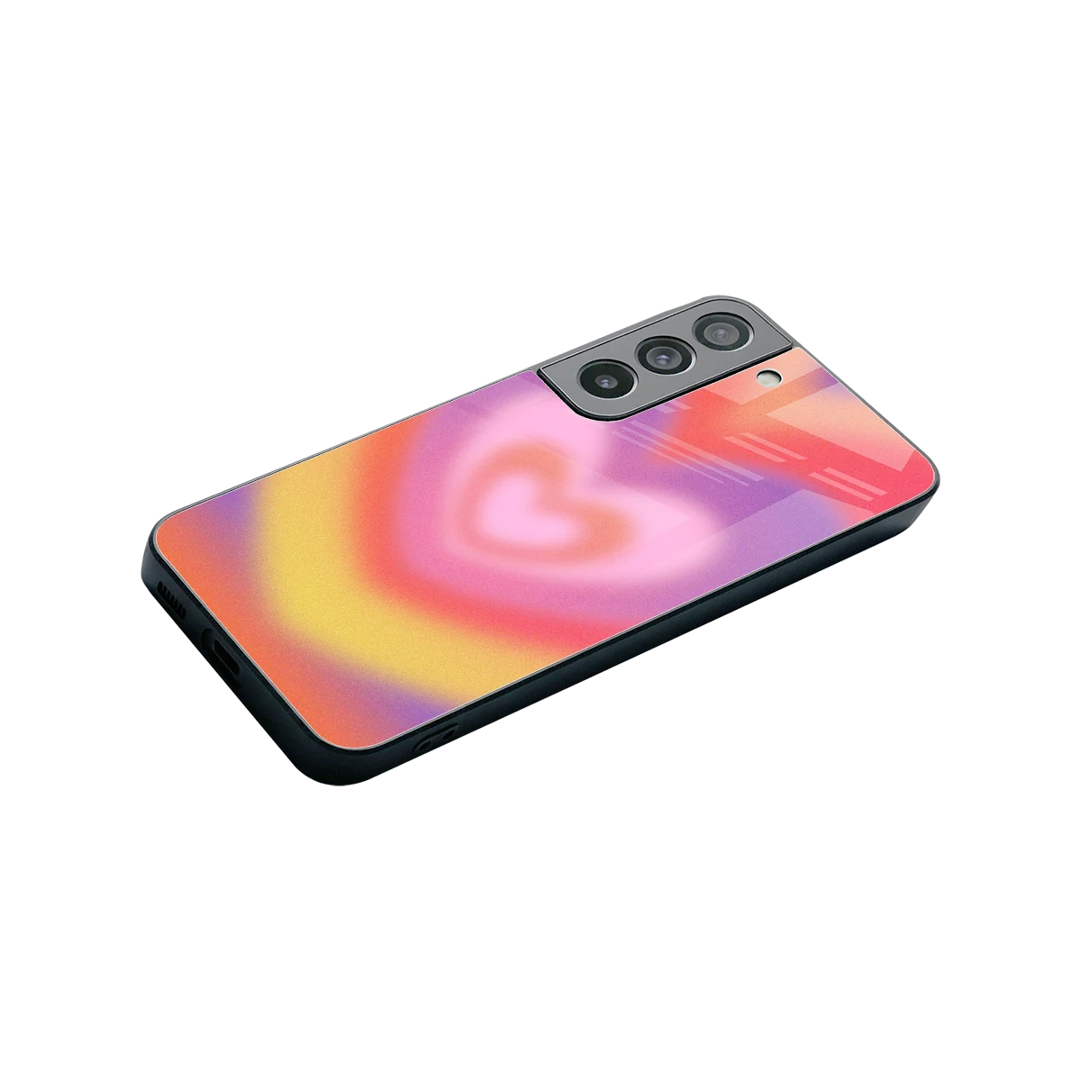 Y2K Rainbow Hearts stylish phone case for samsung galaxy s22 | glossy glass and slim fit