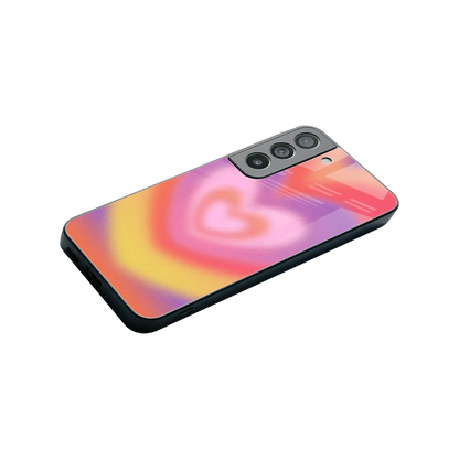 Y2K Rainbow Hearts stylish phone case for samsung galaxy s22 | glossy glass and slim fit