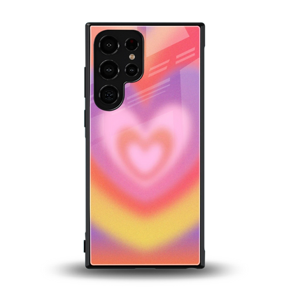 Y2K Rainbow Hearts back phone cover | glass case for samsung galaxy s24 ultra