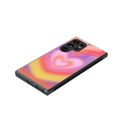 Y2K Rainbow Hearts stylish phone case for samsung galaxy s24 ultra | glossy glass and slim fit