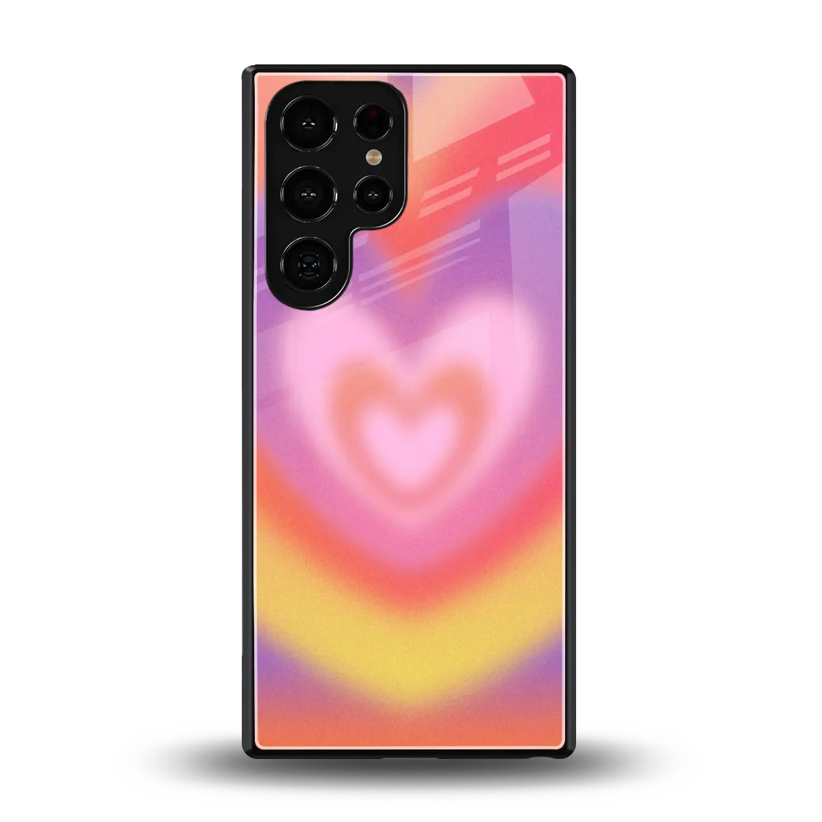 Y2K Rainbow Hearts back phone cover | glass case for samsung galaxy s26 ultra