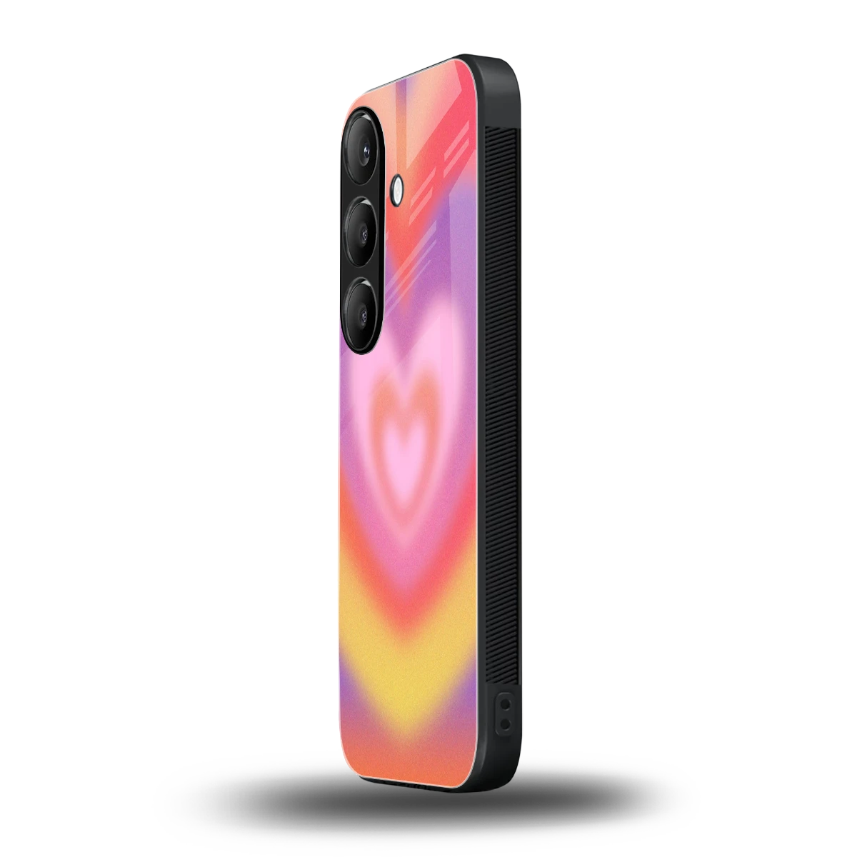 Y2K Rainbow Hearts samsung galaxy s25 fe mobile cover | shockproof glass phone case