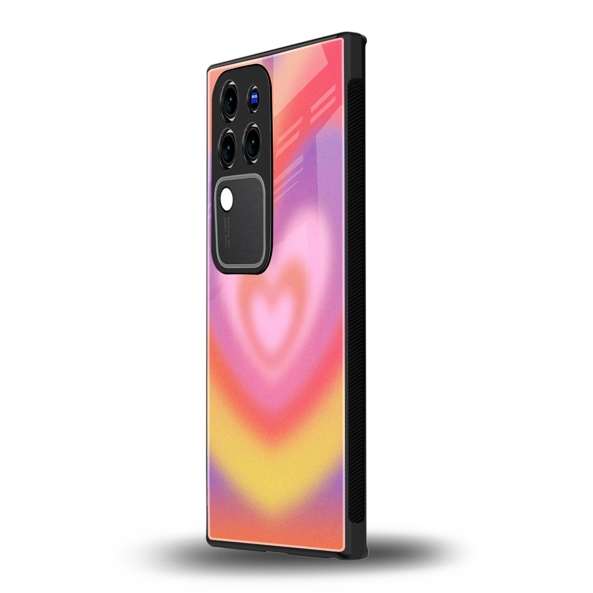 Y2K Rainbow Heartsvivo v30 pro mobile cover | shockproof glass phone case