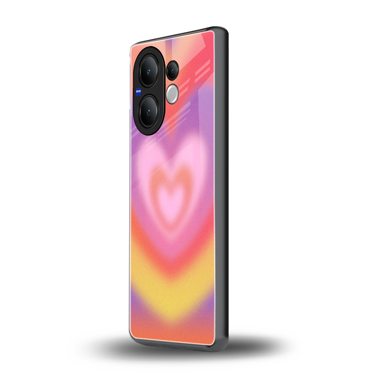 Y2K Rainbow Hearts vivo v60 mobile cover | shockproof glass phone case