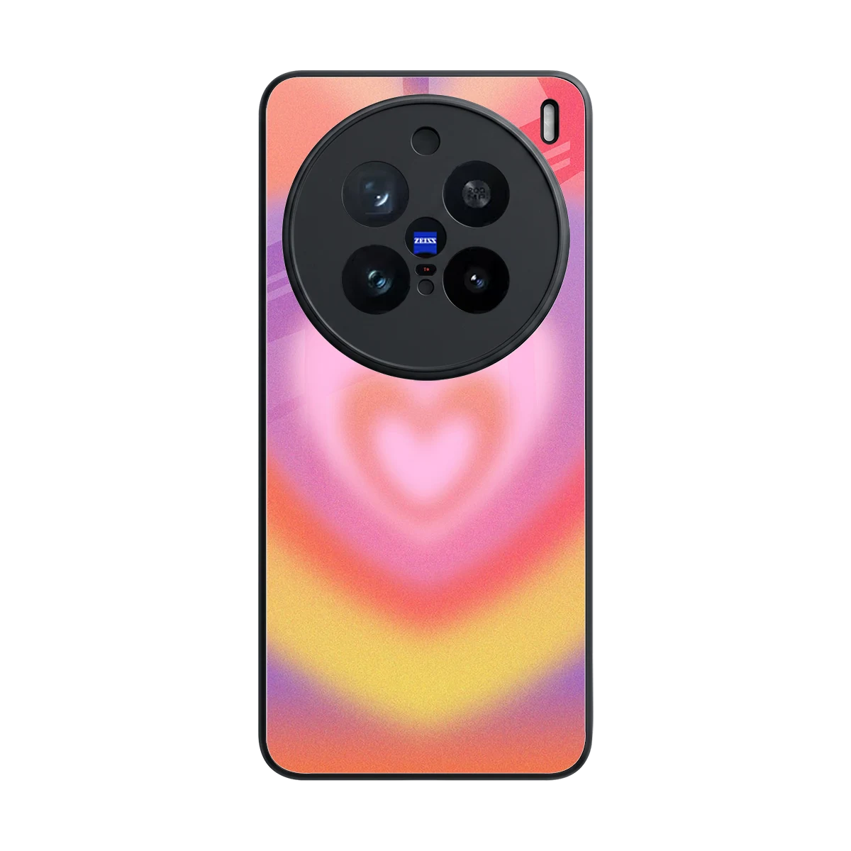 Y2K Rainbow Hearts back phone cover | glass case for vivo x200 pro