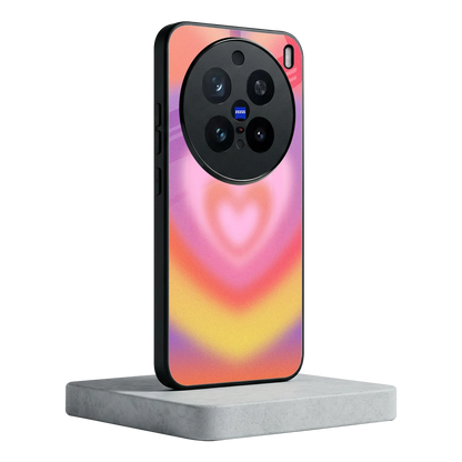 Y2K Rainbow Hearts vivo x200 pro mobile cover | shockproof glass phone case