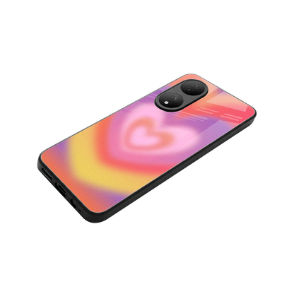 Y2K Rainbow Hearts stylish phone case for Vivo-y100 | glossy glass and slim fit