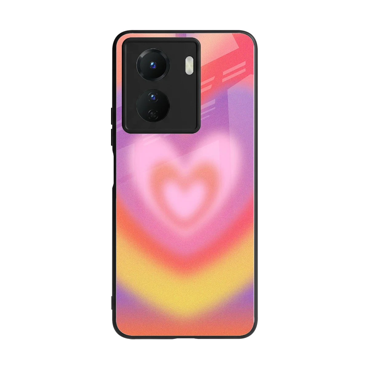 Y2K Rainbow Hearts back phone cover | glass case for vivo y16
