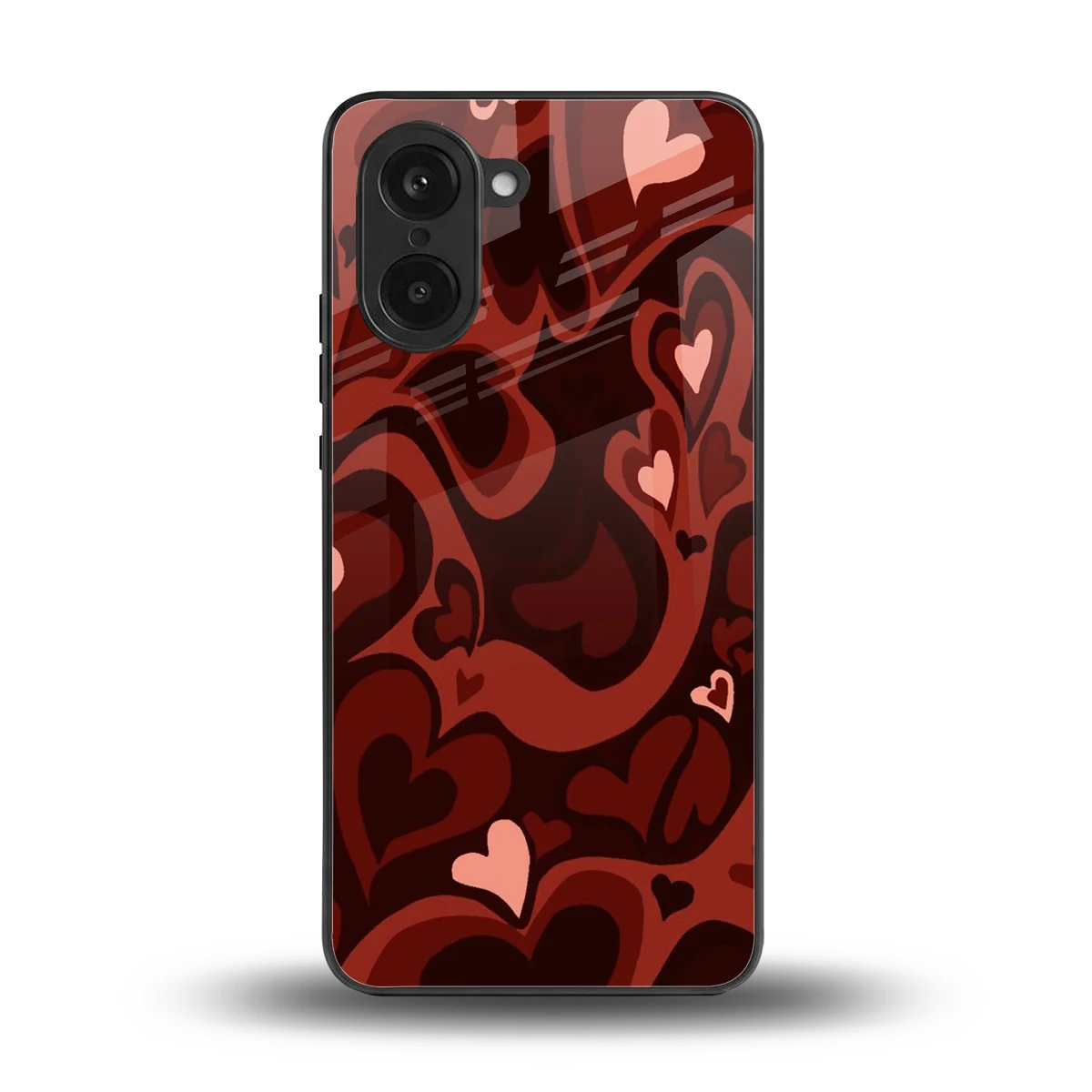 Y2K Red Meltdown Hearts back phone cover | glass case for oneplus nord ce5 5g