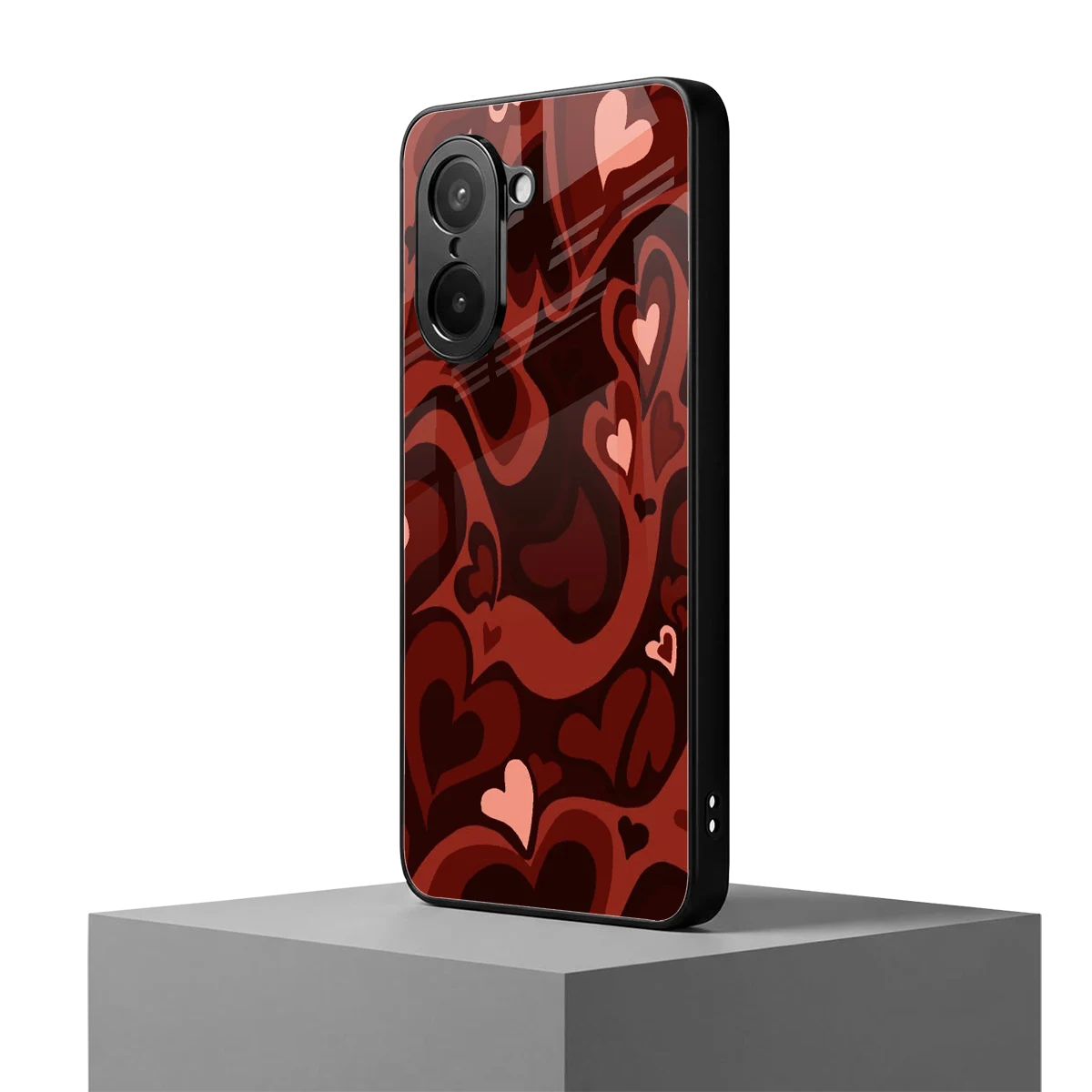 Y2K Red Meltdown Hearts oneplus nord ce5 5g mobile cover | shockproof glass phone case
