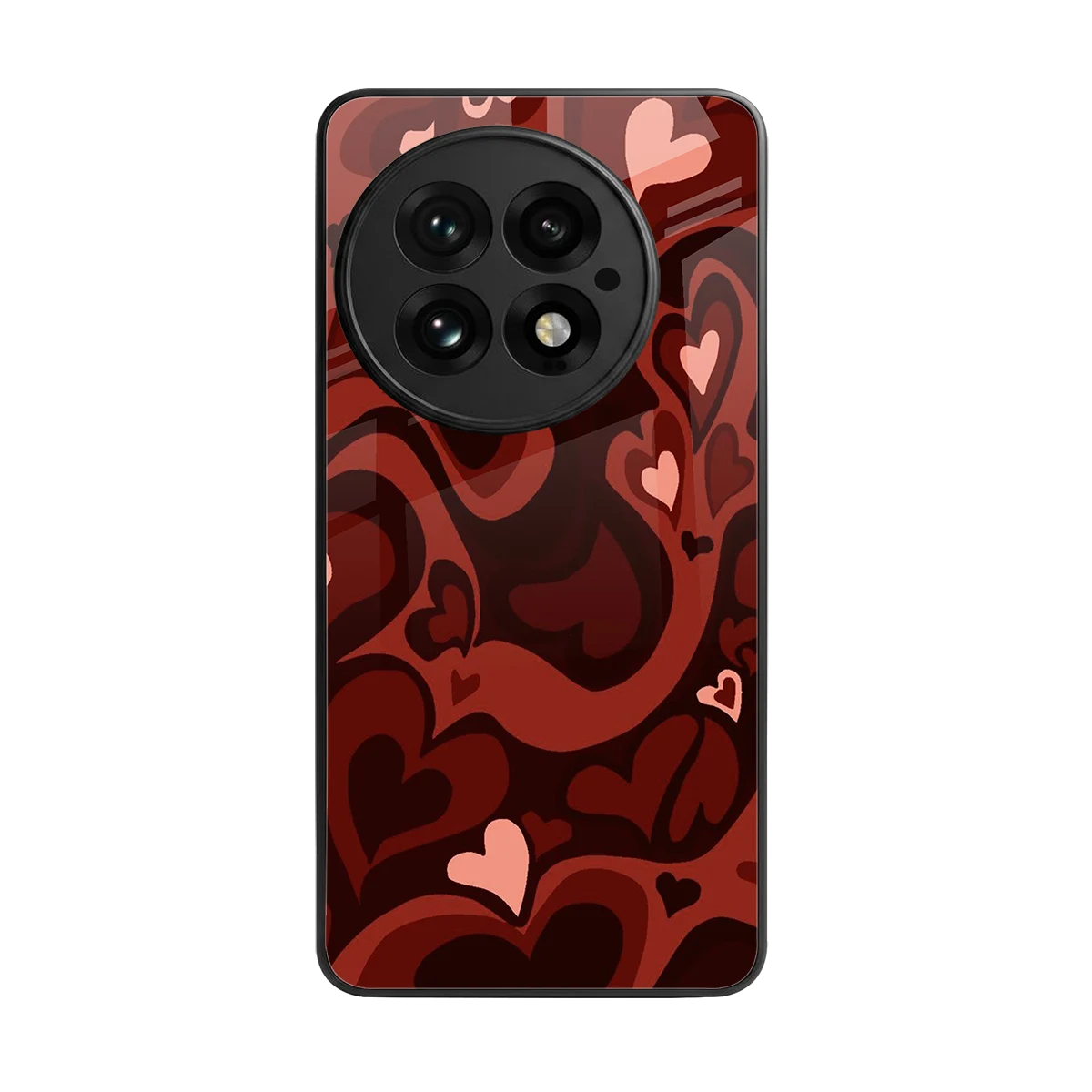 Y2K Red Meltdown Hearts back phone cover | glass case for oneplus 13