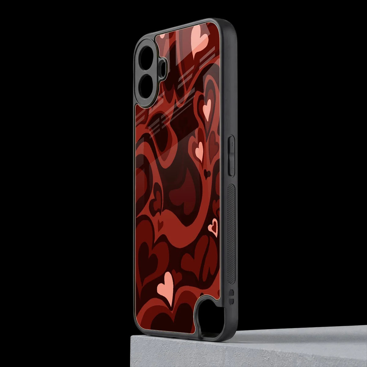 Y2K Red Meltdown Hearts cmf nothing phone 1 mobile cover | shockproof glass phone case