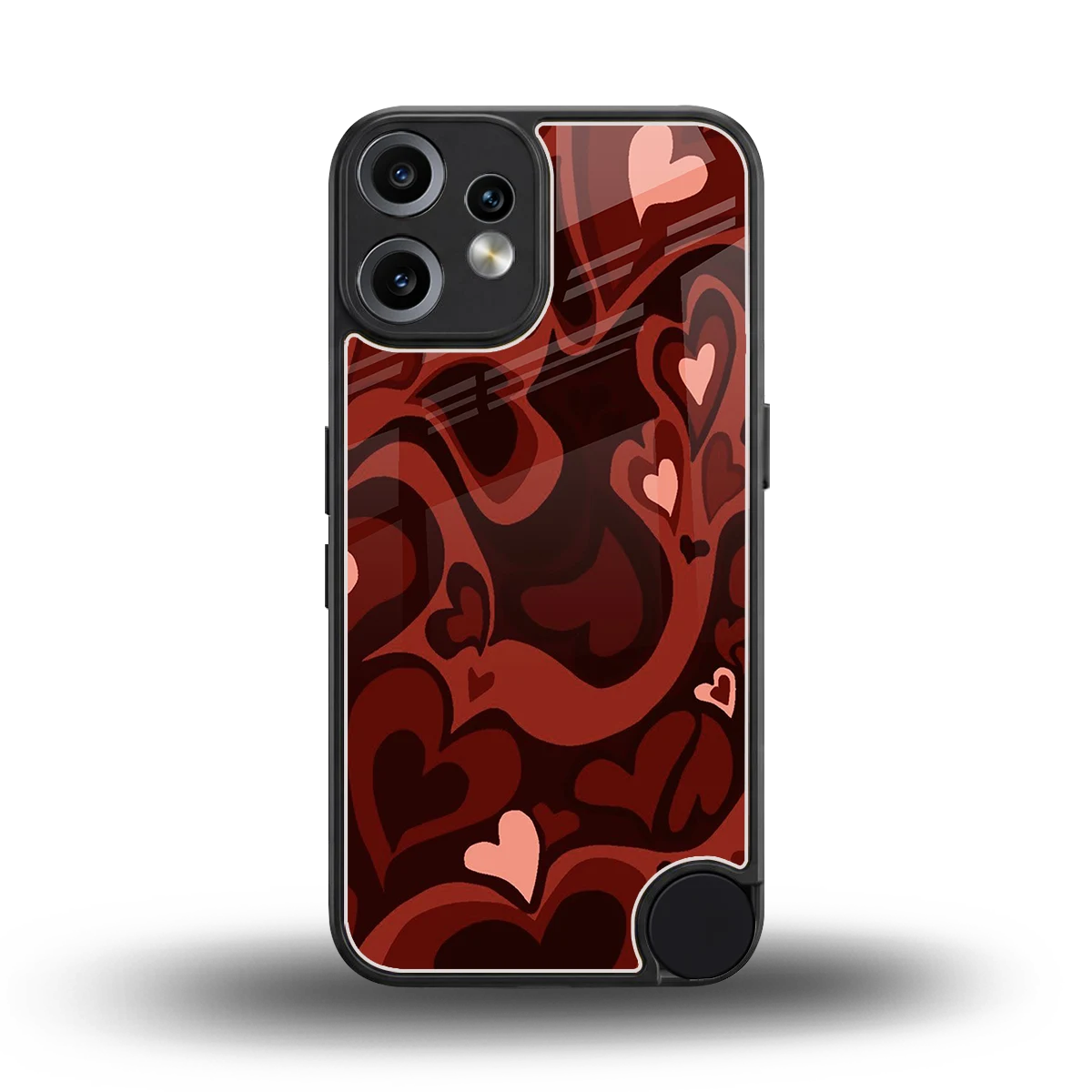 Y2K Red Meltdown Hearts back phone cover | glass case for cmf nothing phone 2 pro