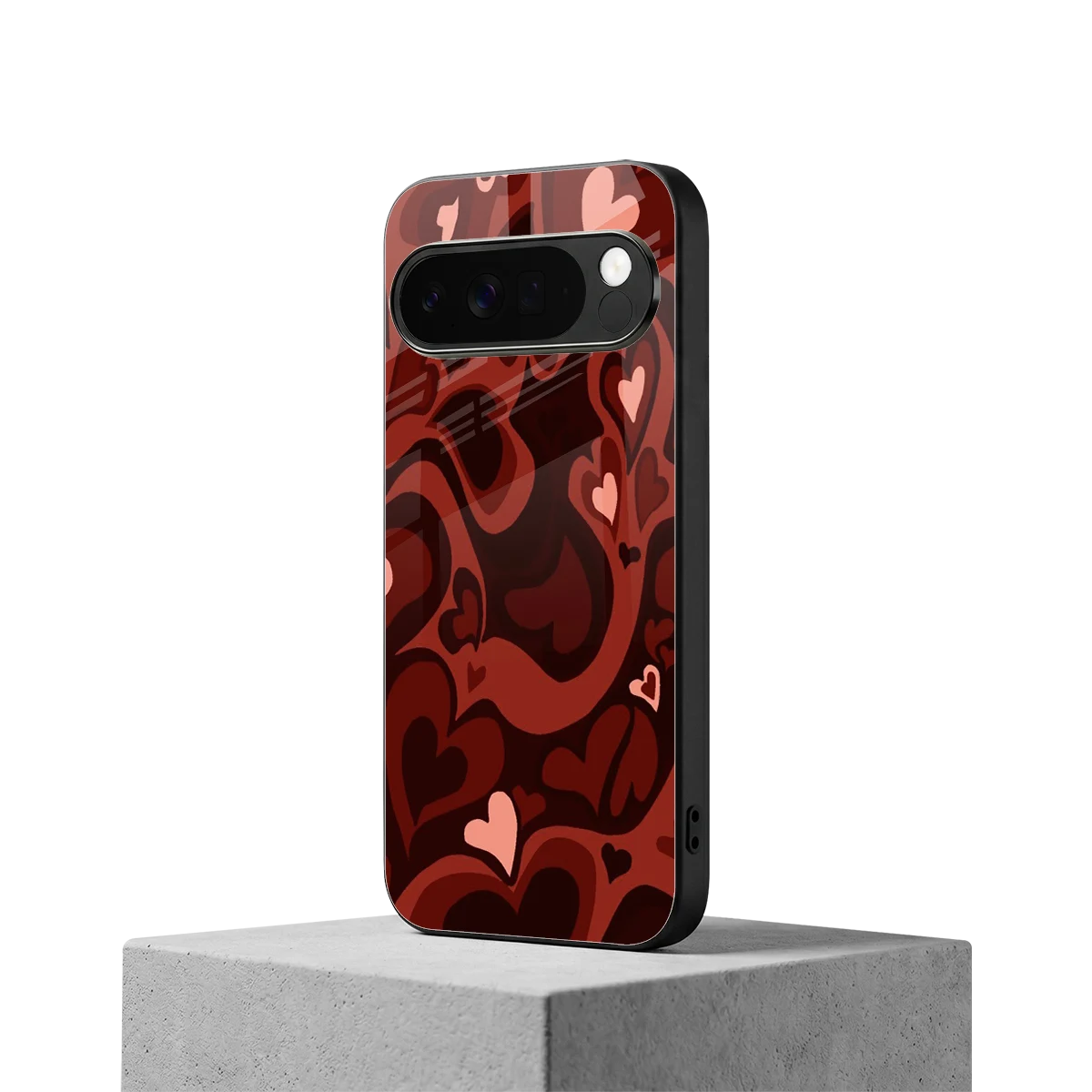 Y2K Red Meltdown Hearts google pixel 10 pro xl mobile cover | shockproof glass phone case