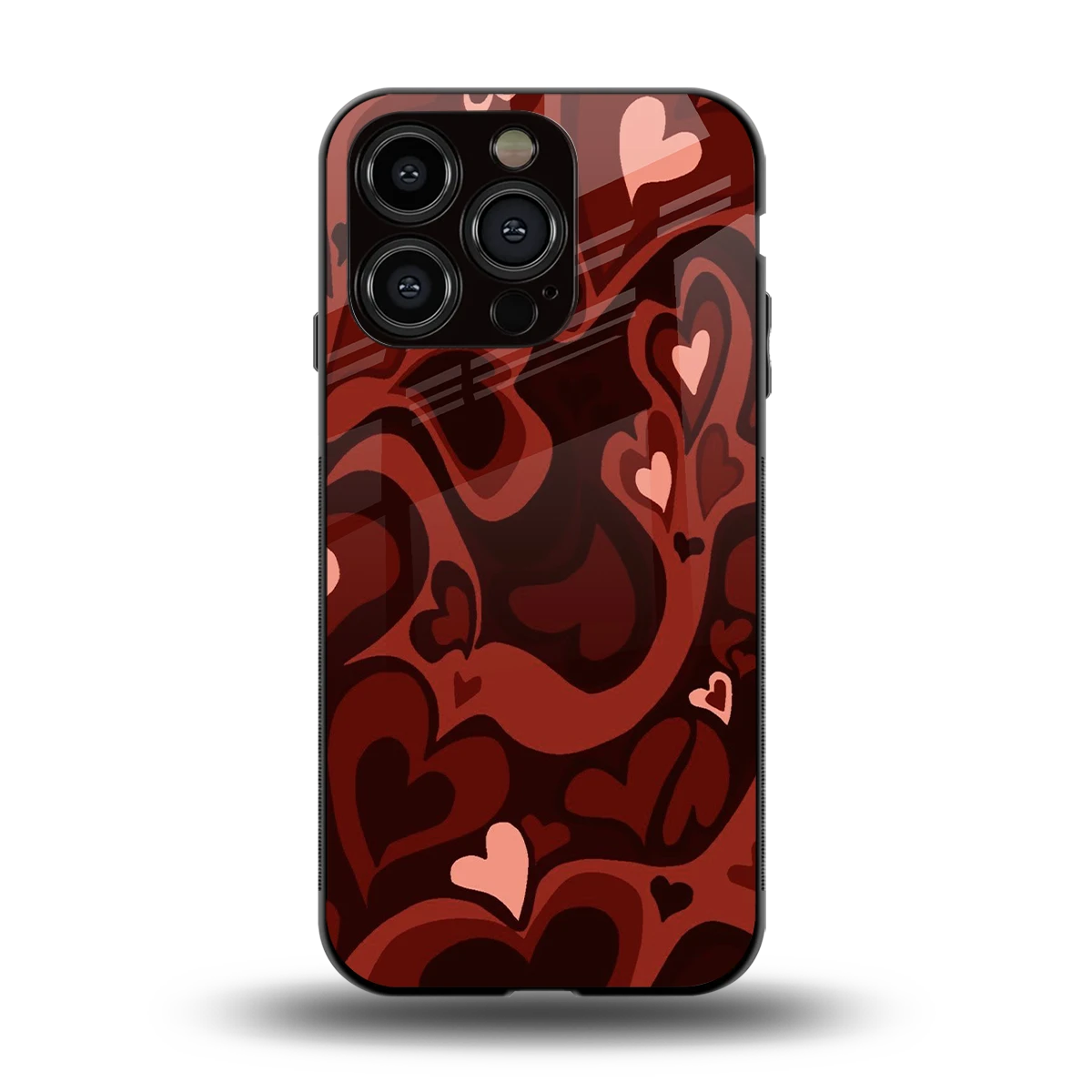 Y2K Red Meltdown Hearts back phone cover | glass case for iphone 13 pro