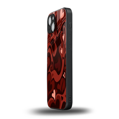 Y2K Red Meltdown Hearts iphone 13 mobile cover | shockproof glass phone case