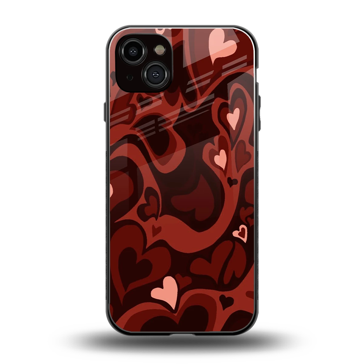 Y2K Red Meltdown Hearts back phone cover | glass case for iphone 14 plus