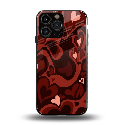 Y2K Red Meltdown Hearts back phone cover | glass case for iphone 15 pro max