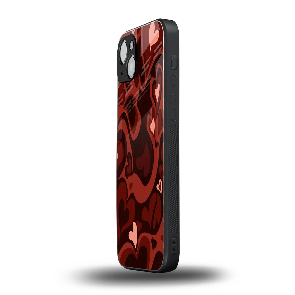 Y2K Red Meltdown Hearts iphone 15 mobile cover | shockproof glass phone case