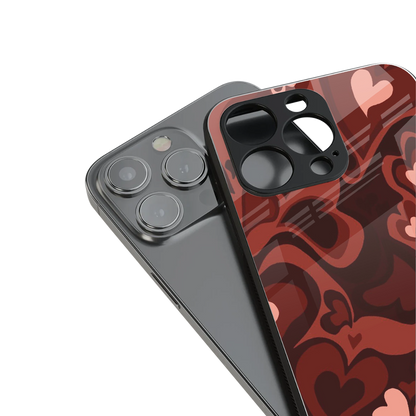 Y2K Red Meltdown Hearts Phone Case for Iphone 16 | Glass Case