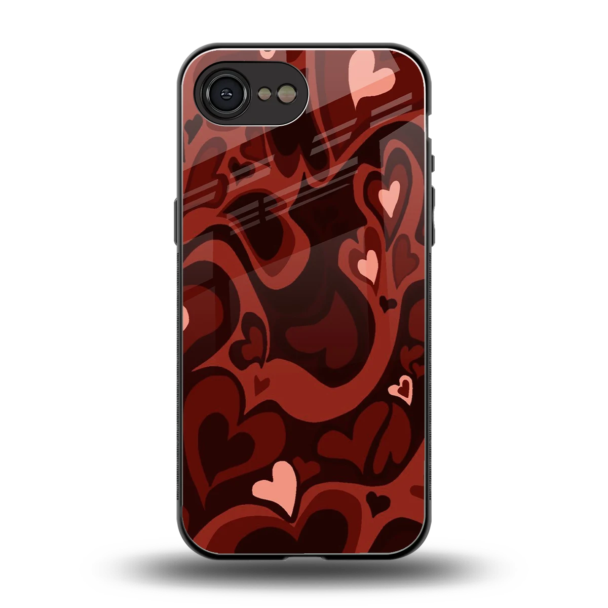 Y2K Red Meltdown Hearts back phone cover | glass case for iphone 16e
