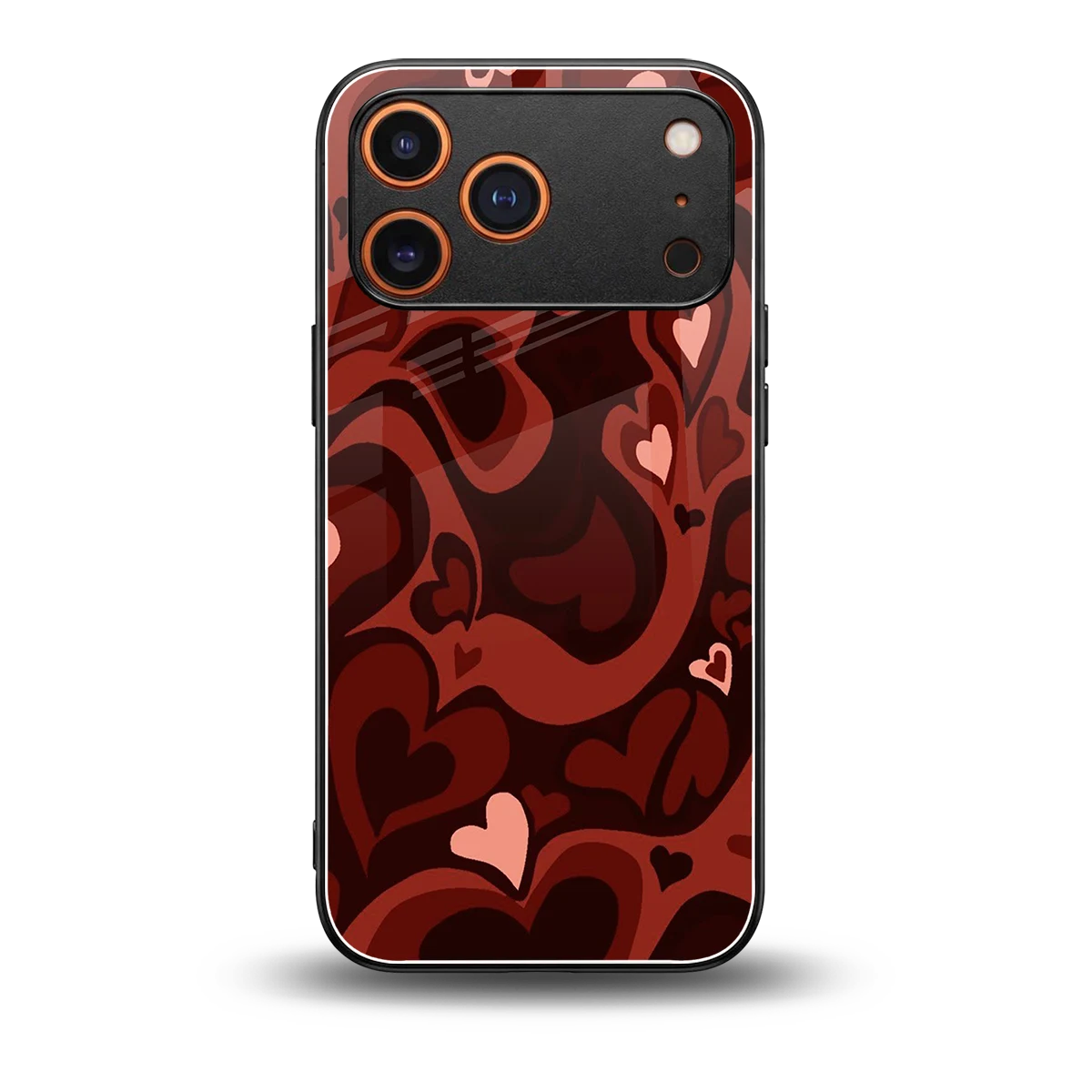 Y2K Red Meltdown Hearts back phone cover | glass case for iphone 17 pro max