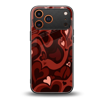 Y2K Red Meltdown Hearts back phone cover | glass case for iphone 17 pro max