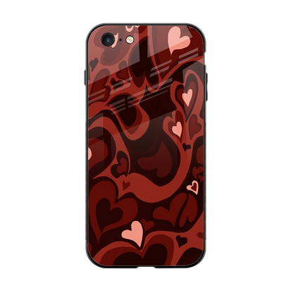 Y2K Red Meltdown Hearts back phone cover | glass case for iphone 6