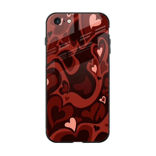 Y2K Red Meltdown Hearts back phone cover | glass case for iphone 6s plus