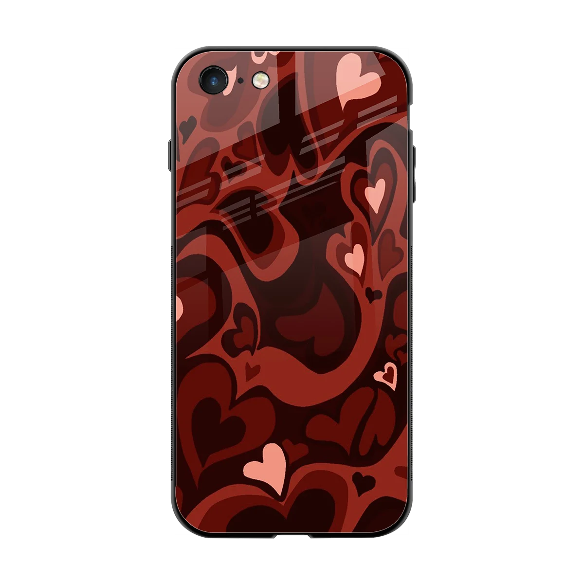 Y2K Red Meltdown Hearts back phone cover | glass case for iphone 7